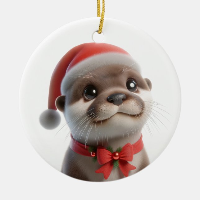Adorno De Cerámica El aburrido Navidad (Frente)