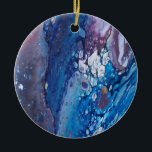 Adorno De Cerámica El acrílico romántico vierte<br><div class="desc">Este acrílico original vierte colores magníficos de las fusiones de la pintura,  con las células y el detalle hermosos.</div>