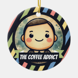 Adorno De Cerámica El adicto al café - Navidad de oficina