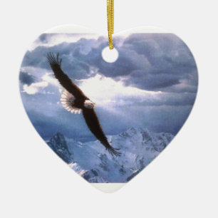 Adorno De Cerámica El águila tiembla la tormenta