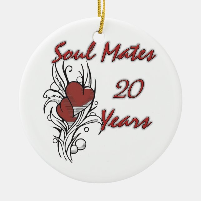 Adorno De Cerámica El alma acopla 20 años (Frente)