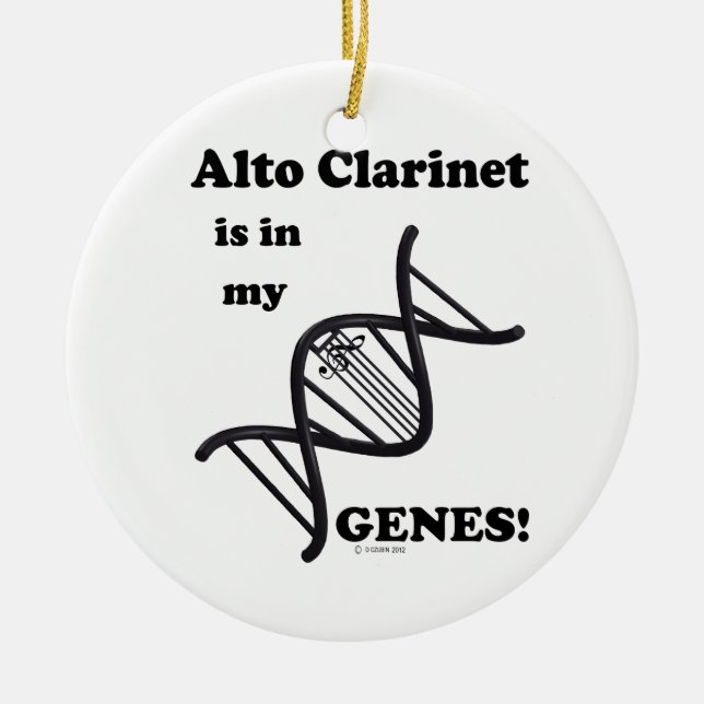 Adorno De Cerámica El Alto Clarinet Está En Mis Genes (Frente)
