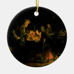 Adorno De Cerámica El amo de la escuela, 1660-65 (aceite en el panel)