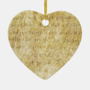 Adorno De Cerámica El amor de la boda vintage es paciente