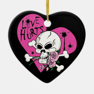 Adorno De Cerámica El amor duele el cráneo