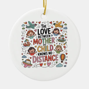 Adorno De Cerámica El amor entre madre e hijo