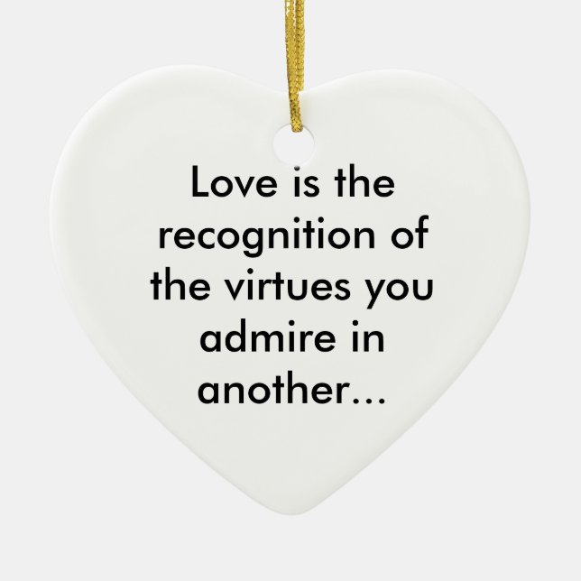 Adorno De Cerámica El amor es admiración (Frente)