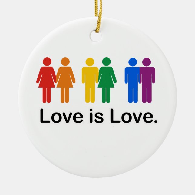 Adorno De Cerámica El amor es amor (Frente)