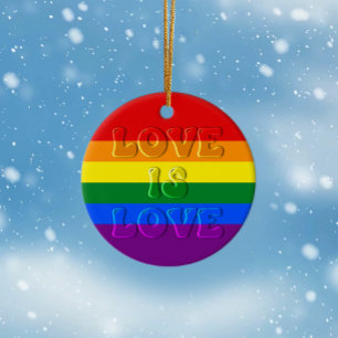 Adorno De Cerámica El amor es el orgullo gay