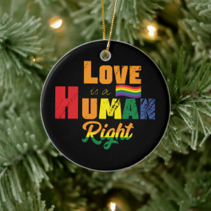 Adorno De Cerámica El amor es un derecho humano LGBTQ Orgullo A