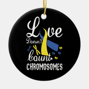 Adorno De Cerámica El amor no cuenta el síndrome de cromosomas