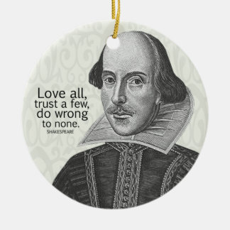 Adorno De Cerámica El amor todo de Shakespeare, confía en algunos,