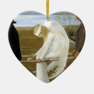 Adorno De Cerámica El Ángel Herido (detalle)