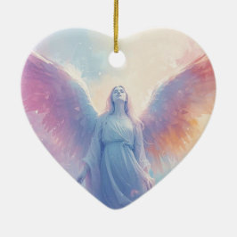 Adorno De Cerámica El Ángel Pastel en el Árbol Romántico de San Valen