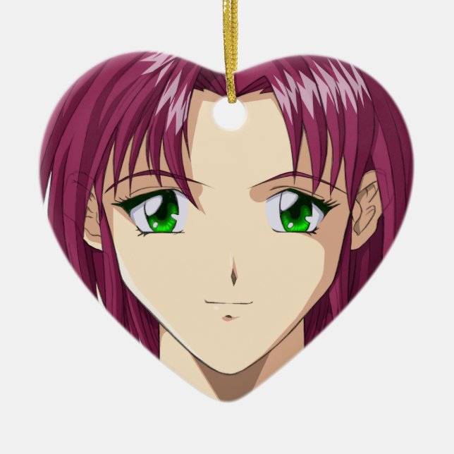 Adorno De Cerámica El animado y Manga hace frente (Frente)