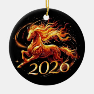 Adorno De Cerámica El Año del Caballo 2026