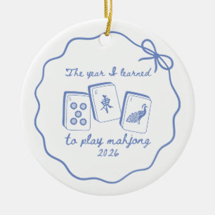 Adorno De Cerámica El año en que aprendí Mahjong 2026