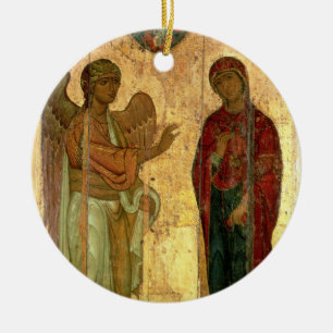 Adorno De Cerámica El anuncio de Ustiug, c.1130-40 (tempera en la