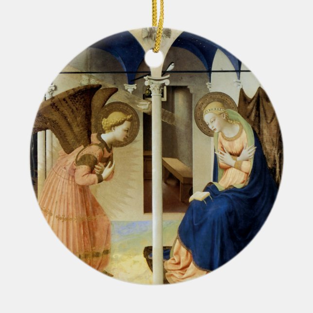 Adorno De Cerámica El anuncio por Fra Angelico (Frente)