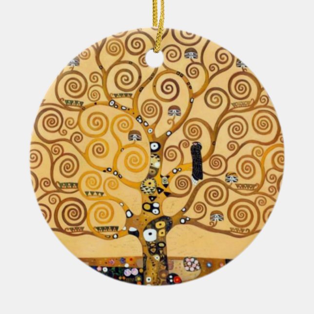 Adorno De Cerámica El Árbol De La Vida Gustav Klimt (Frente)