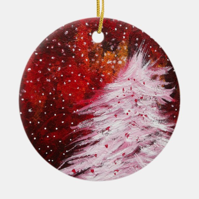 Adorno De Cerámica El árbol de Navidad (Frente)