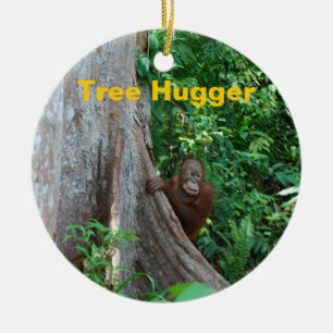 Adorno De Cerámica El árbol Hugger de la naturaleza