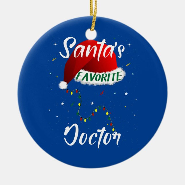 Adorno De Cerámica El árbol navideño Médica favorito de Santa Claus c (Frente)