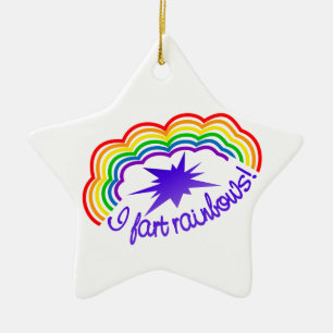 Adorno De Cerámica El arco iris Farts ornamento, personalizar