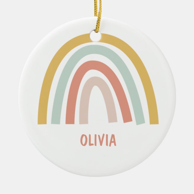 Adorno De Cerámica El arcoiris de Boho Kids (Frente)