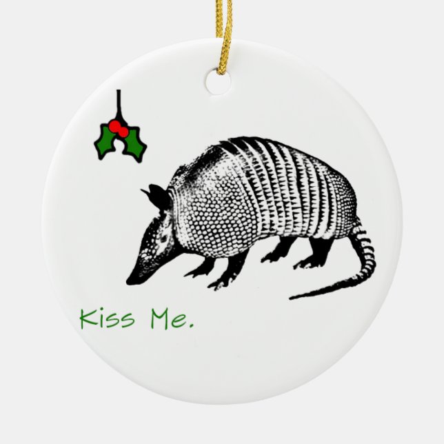 Adorno De Cerámica El armadillo me besa (Frente)