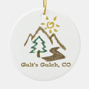 Adorno De Cerámica El atlas de Colorado de la quebrada de Galt