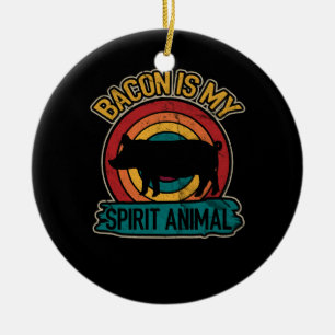 Adorno De Cerámica El Bacon Es Mi Espíritu Animal Bacon Lover Grillin