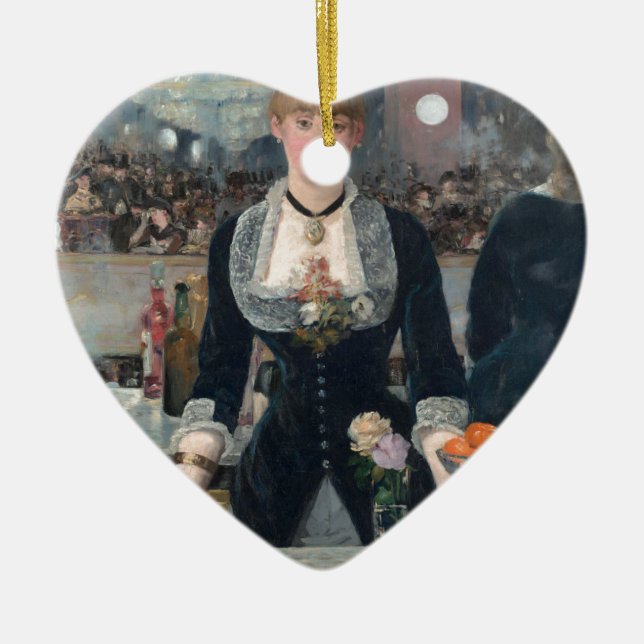 Adorno De Cerámica El bar A del Edouard Manet en el Folies-Bergère (Frente)