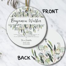 El bautismo cristiano Eucalyptus deja al padrino