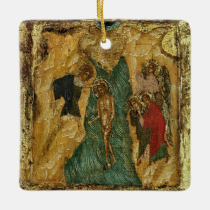 Adorno De Cerámica El bautizo de Cristo Icono cristiano ortodoxo