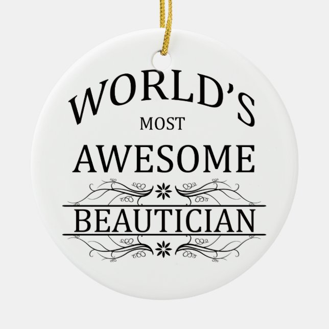 Adorno De Cerámica El Beautician más impresionante del mundo (Frente)