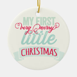 Adorno De Cerámica El bebé es mi muy dulce foto de los Navidades pequ