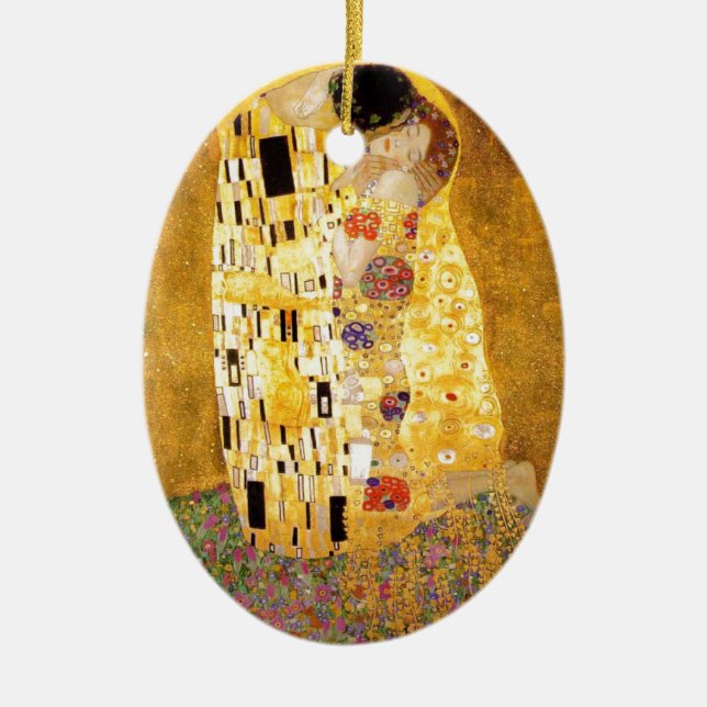 Adorno De Cerámica El beso Gustav Klimt (Frente)