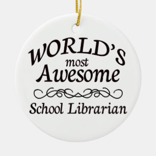 Adorno De Cerámica El bibliotecario de la escuela más impresionante