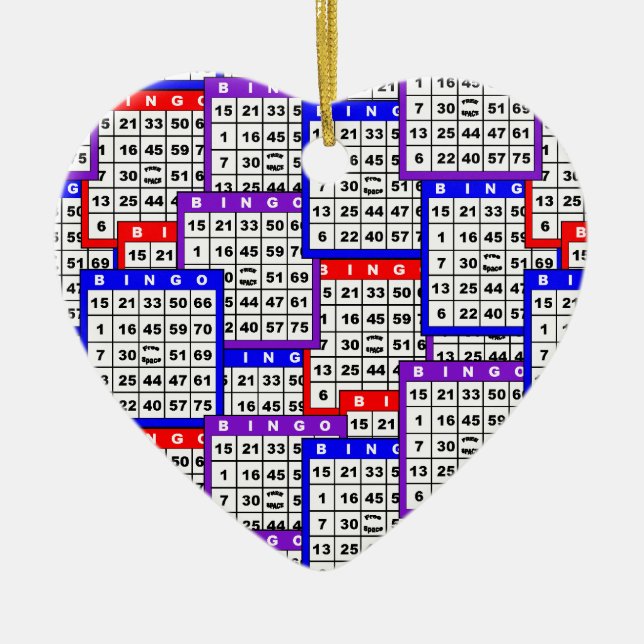 Adorno De Cerámica El bingo carda el modelo (Frente)
