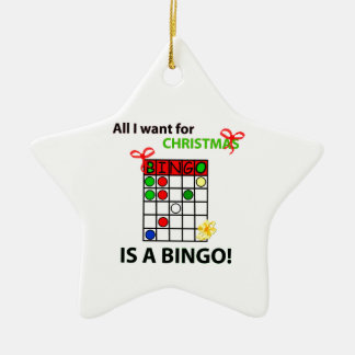 Adorno De Cerámica El BINGO I quiere un bingo para el navidad