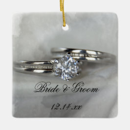 Adorno De Cerámica El boda suena en gris