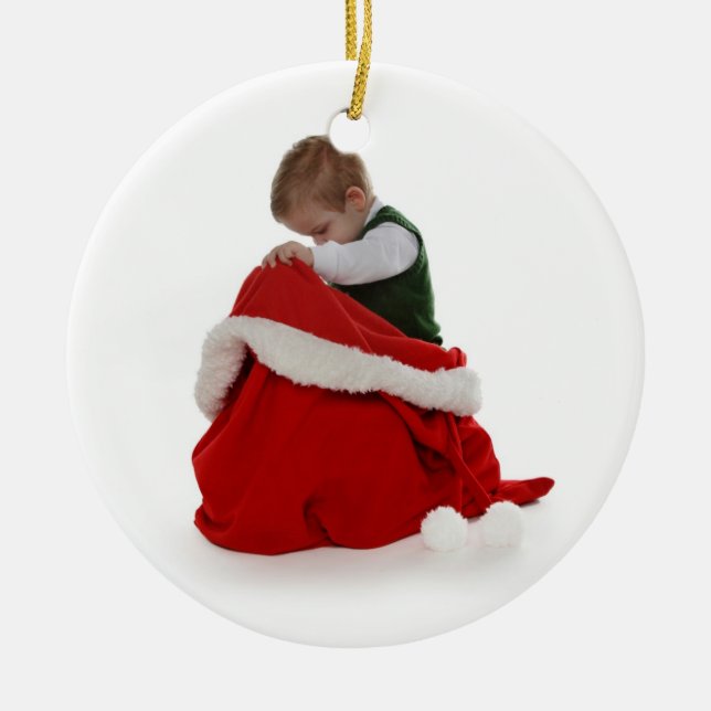 Adorno De Cerámica El bolso de Santa (Frente)