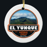 Adorno De Cerámica El bosque nacional El Yunque emblema de Puerto Ric<br><div class="desc">Diseño de arte fotográfico del bosque nacional El Yunque. El bosque nacional El Yunque es una selva tropical en el noreste de Puerto Rico.</div>