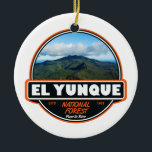 Adorno De Cerámica El bosque nacional El Yunque emblema de Puerto Ric<br><div class="desc">Diseño de arte fotográfico del bosque nacional El Yunque. El bosque nacional El Yunque es una selva tropical en el noreste de Puerto Rico.</div>