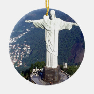 Adorno De Cerámica El Brasil Río de Janeiro Jesús (nuevo) (St.K)