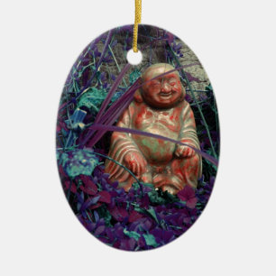 Adorno De Cerámica el buddah feliz