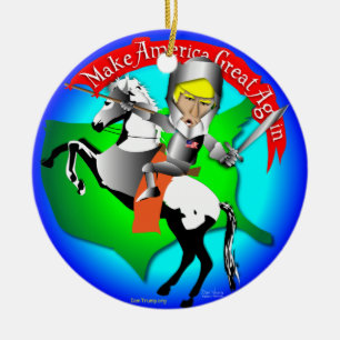 Adorno De Cerámica El caballero Donald Trump