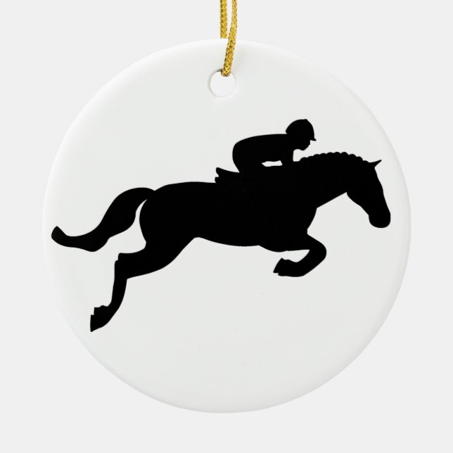 Adorno De Cerámica El caballo salta (Frente)