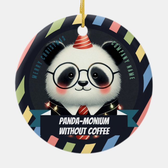 Adorno De Cerámica El Café Adicto - Navidades de oficina (Atrás)